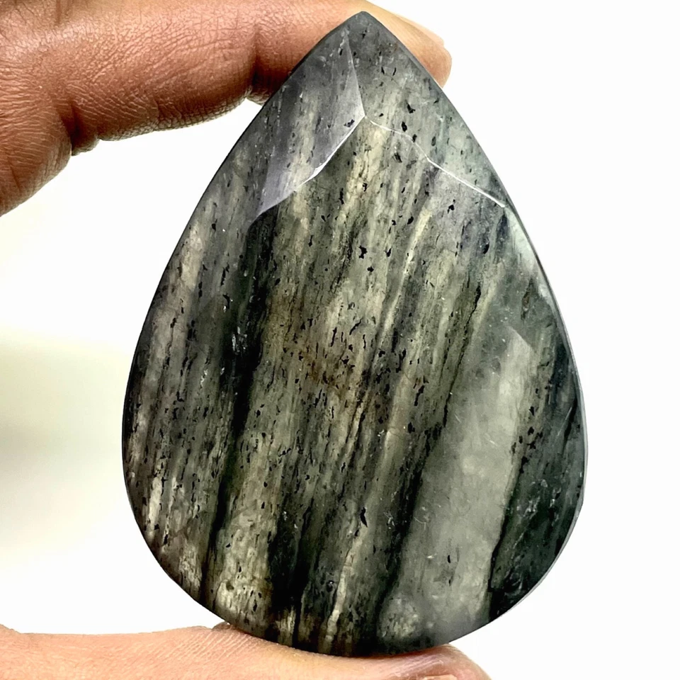 508.15 Cts Natural Rutile Quartz 66.5x48mm Pear Cut Loose Untreated Gemstone - Image 4 of 4