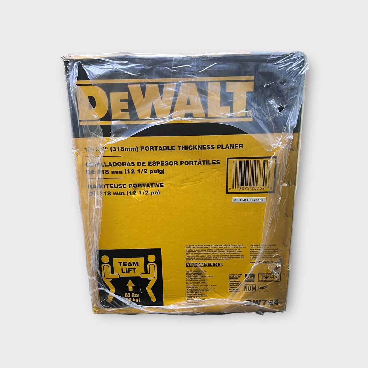 DeWALT DW734 121/2" Thickness Three Knife Head Wood Planer Tool