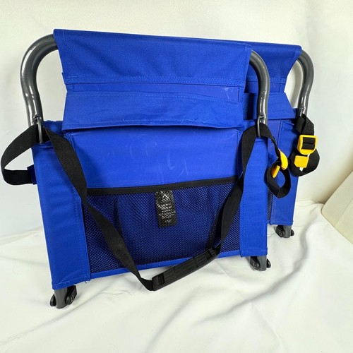 2-GCI Outdoor Full Size Stadium BleacherBack Chairs Blue NWT - Picture 5 of 5