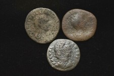 LOT 3 X PROVINCIAL ROMAN COINS  - GOOD CONDITION - TOTAL 23 GRAMS