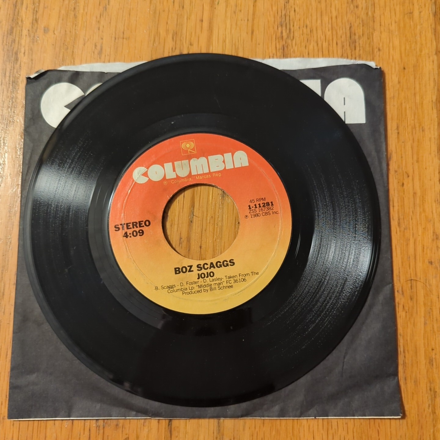 Boz Scaggs - JoJo / Do Like You Do In New York 1980-7’ 45RPM