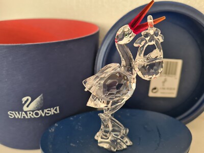SWAROVSKI KRISTALL ''STORCH MIT BABY'' BRANDNEU