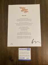 Riley Keough ‘Daisy Jones’ Signed Autograph ‘Regret Me’ Lyric Sheet ACOA
