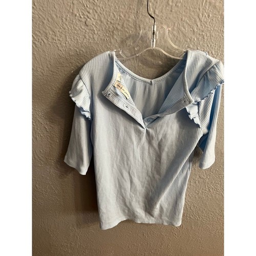 Girls blue Janie and Jack three-quarter sleeve pull over shirt size 12 - Picture 5 of 7