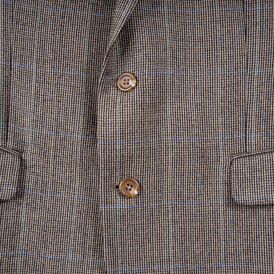 Abrigo deportivo Chaps 46L marrón tweed ventana mezcla lana Foto 2 de 4