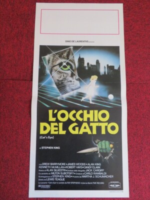 L'OCCHIO DEL CATTO / CAT'S EYE  ITALIAN LOCANDINA (27.5''x13'')  POSTER 1985 