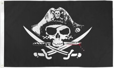 Deadman's Chest Jolly Roger Pirate Flag 3x5 Boating Flag Skull Crossbones Flag