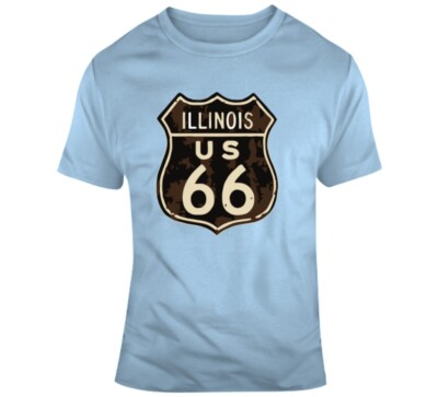 Rusted Illinois Route 66 Road Sign T Shirt