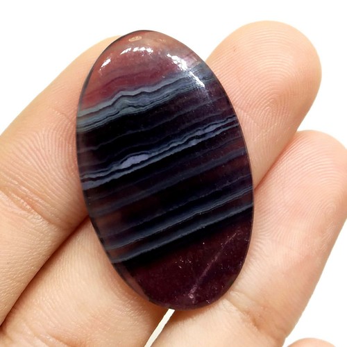 100% Natural Rainbow Fluorite 39 Carat Oval Shape Loose Gemstone Cabochon 37*22 - Picture 3 of 3