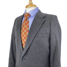 Jos A Bank Gray Flanel 100 Cashmere Blazer Sport Coat Jacket 41R
