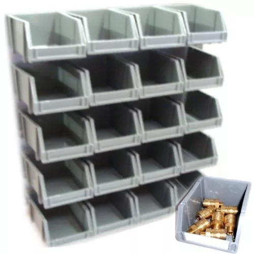 20 Piece Poly Bins and Rails