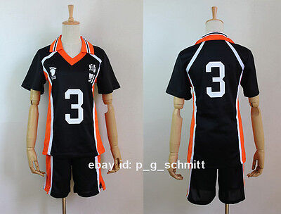 Karasuno Libero Cosplay Costume Haikyuu Anime Merch Printed 3D T-Shirt