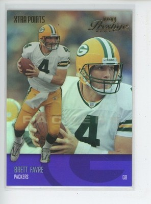 BRETT FAVRE /100 2003 PLAYOFF PRESTIGE XTRA POINTS PURPLE 4/100 JERSEY # 1/1