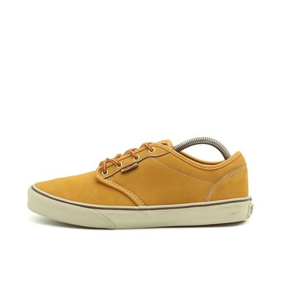 VANS Damen Skate-Schuhe Sneaker EU 39 Gelb TC7H Leder Niedrig Off The Wall