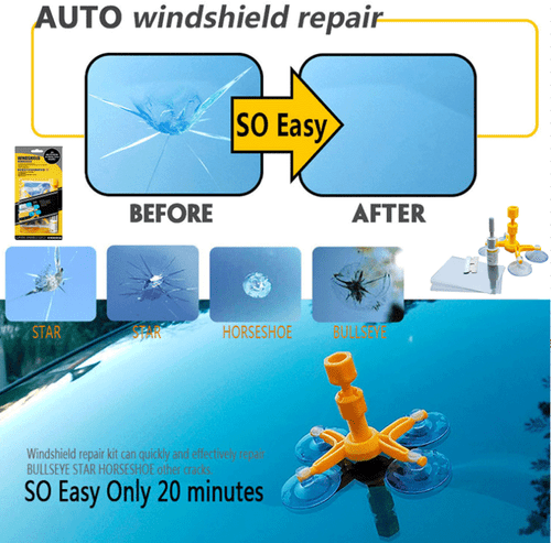 Car Windshield Repair Kit Window Glass Crack Repair Tool Chips Scratch Resin Whi - Picture 2 of 12