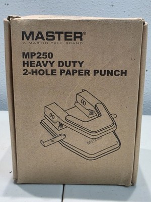 Master MP250 Heavy Duty 2-Hole Paper Punch 9/32'' Holes