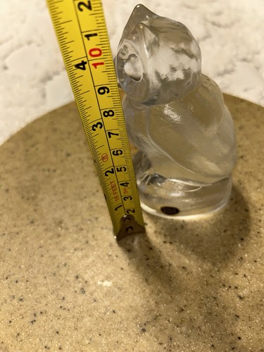 Vintage Eule Bleikristall Glas Briefbeschwerer/Figur PRINZESSINNENHAUS GERMANY - Bild 10 von 13