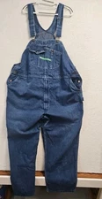 KEY Imperial Bib Overalls blue denim Big Mens 50x30 Work Farmer Chore 