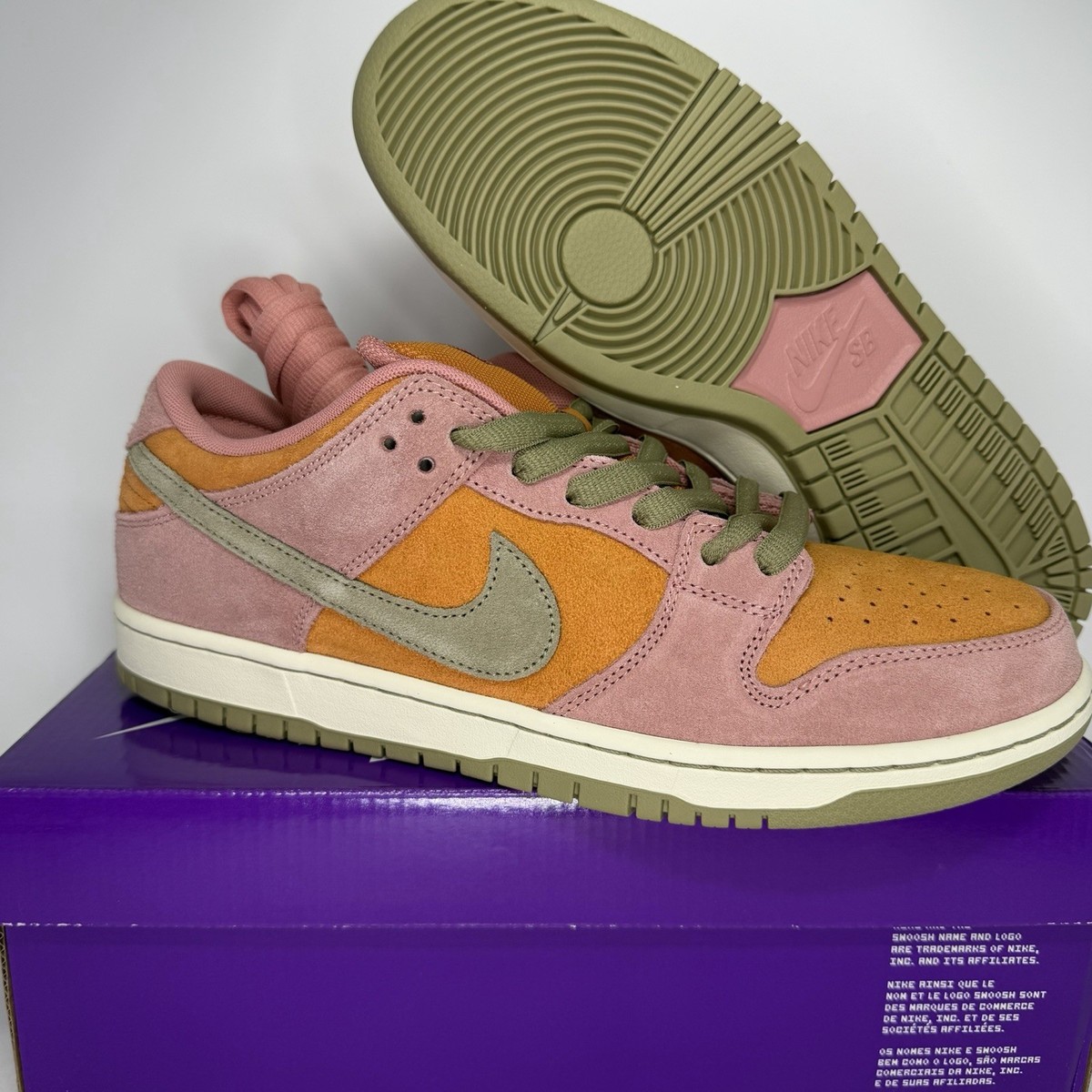 Nike SB Dunk Low Pro Red Stardust Men\'s Sz 15 Athletic Shoes Pink and Orange Nike SB Mens Dunk Low Pro  main image 2