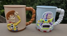 1996 Disney Toy Story Ocean Spray Cups Woody & Buzz Lightyear Crave Plastic Vint