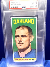 1965 Topps Football Ben Davidson #137  RC SP  PSA 6 Oakland Raiders Fresh Grade