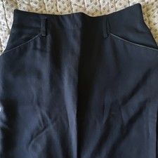 Vtg Lauren Ralph Lauren Wool Pencil Skirt Black Sz 4 Green Label Midi Length