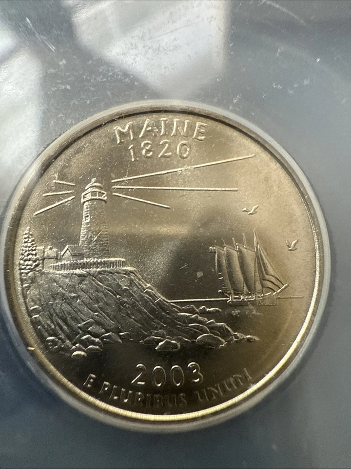 2003 P 25 Cent Coin Maine State Quarter MS67 ICG - Image 2 of 4