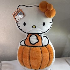 Hello Kitty Halloween Fall 18  Pumpkin Costume Fuzzy Pillow W Tag