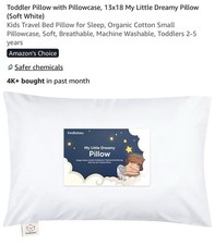 Toddler Pillow with Pillowcase - 13X18 My Little Dreamy Kids Travel Bed Pillows