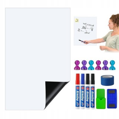 Whiteboard Magnetisch Folie 50×100cm Magnettafel Selbstklebend Magnetfolie Weiß