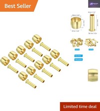Versatile 20 Pack Brass Compression Sleeves - 6mm Insert Fittings for All Pipes