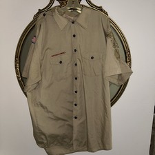 Boy Scout BSA UNIFORM SHIRT Mens 3Xl 3x Extra Large XXXL Tan Short Sleeve P93
