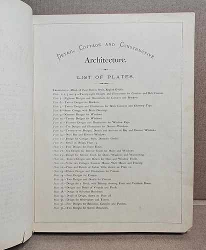 Detail , Cottage & Constructive Architecture - 75 Lithographic Plates - HC 1873? - Picture 10 of 17