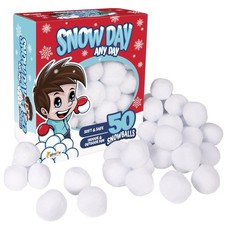 Giraffe 50 Pack Jumbo Fun Fake Snowball for Kids 2.5 Inches - Artificial Snow...
