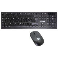 Wireless Mouse And Keyboard Kit With Italian Ita Qwerty Layout Black M&K