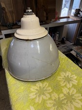 Benjamin RLM Crysteel Enamel Pendant Light 16" Vintage Industrial