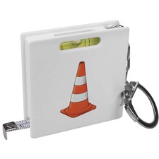 'Traffic Cone' Keyring Tape Measure / Spirit Level Tool (KM00031177)