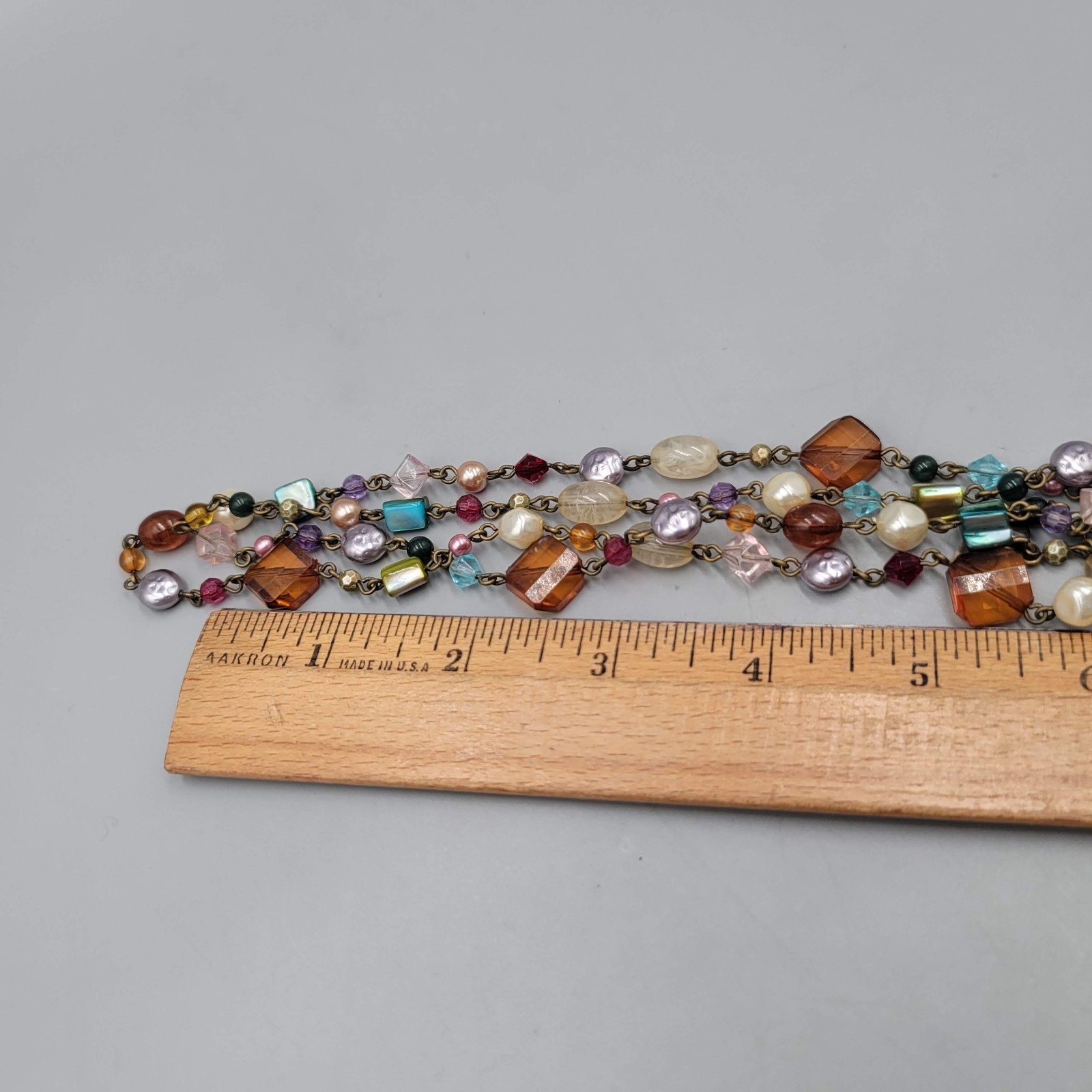Cookie Lee Multicolor Bead Necklace Shell Eclecti… - image 7