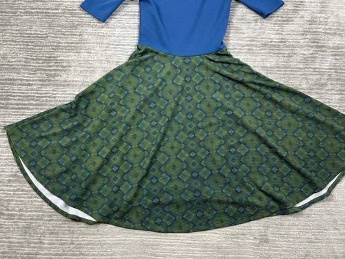 LulaRoe Dress Womens Small Mulitcolor Short Sleeve A-Line Midi Polyester Blend - Picture 3 of 11