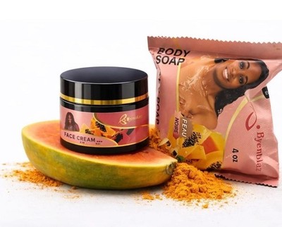 2 Set Of Papaya Face Cream & Body Cream Handmade For 7 Days Results 4oz & 6oz
