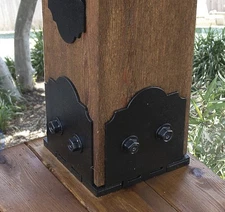 OZCO 56609 8" x 8" Post Base  Bracket Wood Connector Laredo Sunset