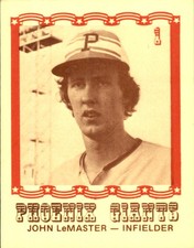 1976 Phoenix Giants Caruso #1 John LeMaster - NM Blank Back Baseball Card