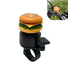 Bike Bell, Aluminum Alloy Bicycle Bell with Plastic Base, Loud 1 PC Hamburger