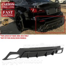 For Lexus Is F 2006-13 V Style Painted Carbon Shark Fin Rear Bumper Diffuser Lip