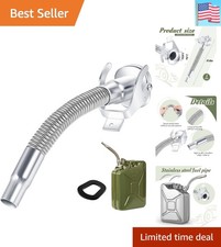 Versatile Flexible Jerry Can Spout - 11.6  Stainless Steel for NATO Cans