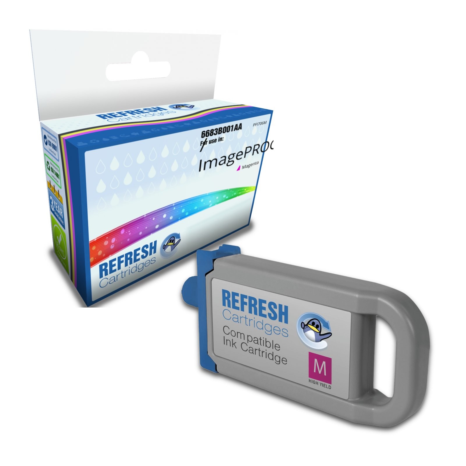 Refresh Cartridges Magenta 6683B001AA Ink Compatible With Canon Printers