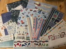 WINTER SNOW FUN Christmas Scrapbook stickers Lot