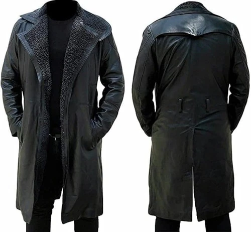 Mens Ryan Gosling Blade Runner 2049 Officer K Real Lambskin Black Leather Jacket video thumbnail
