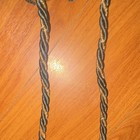 Curtain Tie-Backs Twisted Rope w/ Tassels, Black & Gold, Set of 2 — photo 5
