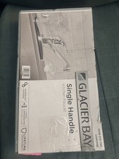 Glacier Bay Standard Kitchen Faucet in Polished Chrome with White Deck Sprayer